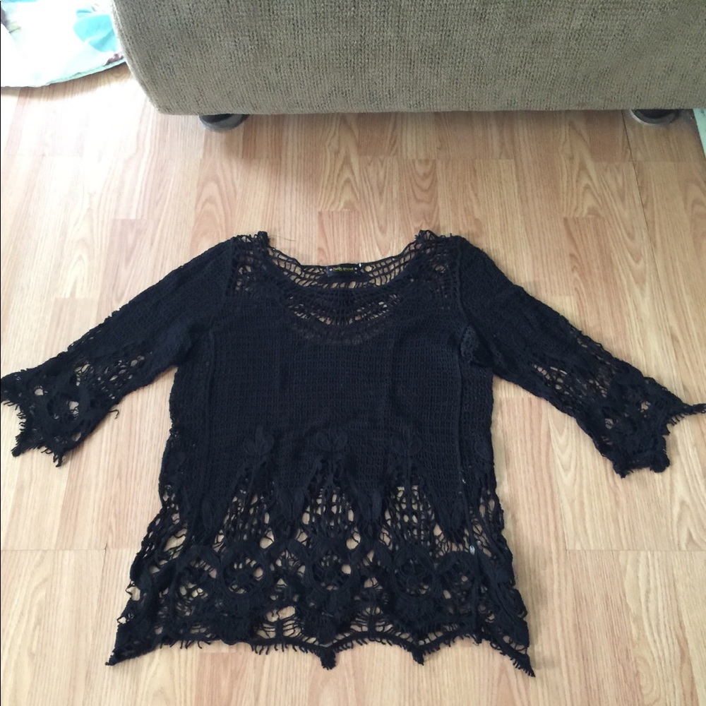 Black lace shirt